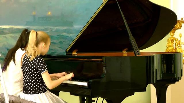 С. Слонимский. "Вальс Золушки" исполняет: Романишина Алина, Хасенова Карина смотреть онлайн