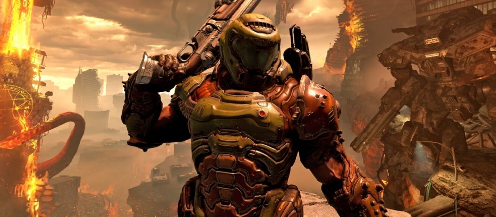 Дум осенью. Doom 2016 Doomguy. Doom костюмы палача рока.