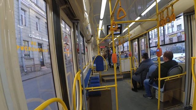 Наконец-то, на трамвае к новой остановке у м. Выборгская СПб 12-**: 71-623-03 3706 по №40 (31.03.22 смотреть онлайн