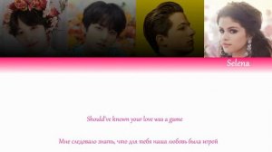 MIX (Jimin, Jungkook, Charlie Puth, Selena Gomez) - We Don't Talk Anymore [LYRICS + РУССКИЙ ПЕРЕВОД