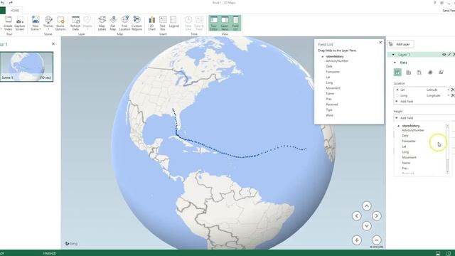 54. Storm Tracker in Excel using a web query and a 3D Map смотреть онлайн