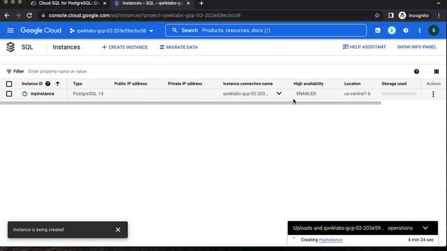 Cloud SQL for PostgreSQL Qwik Start GSP152 смотреть онлайн