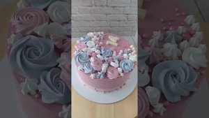 Сиреневый торт на 14 летие для девочки