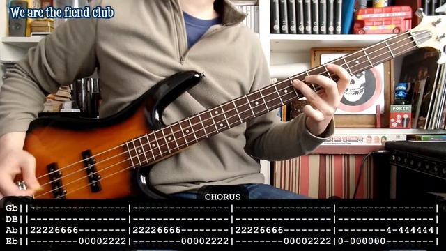 MISFITS - Fiend club (bass cover w/ Tabs & lyrics) смотреть онлайн