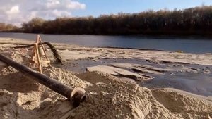 Намыв берега, р.Десна пляж Золотой берег