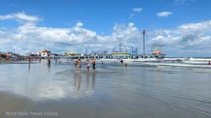 [4K] Galveston Beach in Galveston, Texas USA (South of Houston) Walking Tour & Travel Guide ?