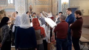 "От восток солнца до запад...", встреча Архиерея. Регент Екатерина Артюхова.