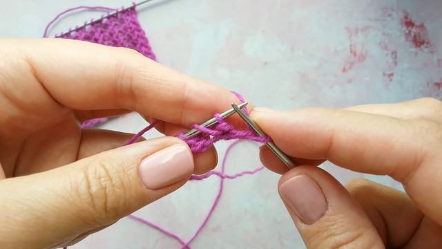 Сетка с вертикальными полосками (узор для вязания авоськи спицами) / Mesh pattern