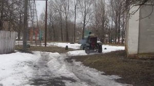 Самодельный трактор, новый двигатель дизель  10 л.с.