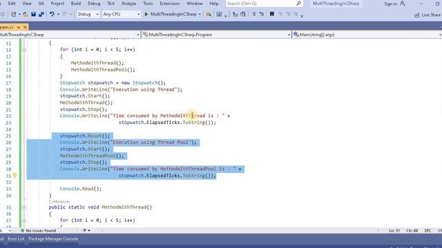 Part 24 :- Performance testing using and without using Thread Pool in C# | Multithreading in C#