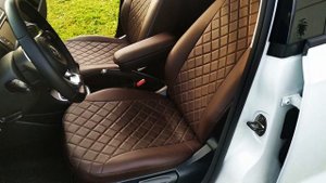 Чехлы из экокожи Автофрант! Отзыв (AUTOFRANT), экокожа, ромб на Polo Sedan