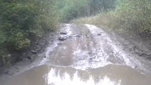 Ниссан Ванетте на таежной дороге.