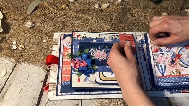 Marina pop up album scrapbooking handmade #Mintay #scrapbooking #sea смотреть онлайн