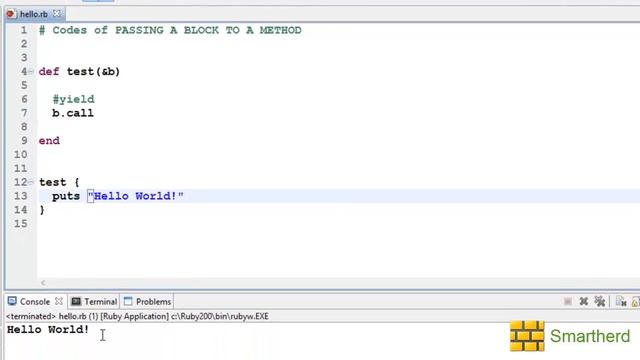 #26 Ruby Tutorial - (&block) Passing BLOCK as parameter to a method in RUBY