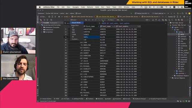Working With SQL and Databases in Rider