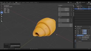 Making a croissant with Blender3D
