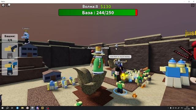 Инструментальная оборона башни в Roblox смотреть онлайн