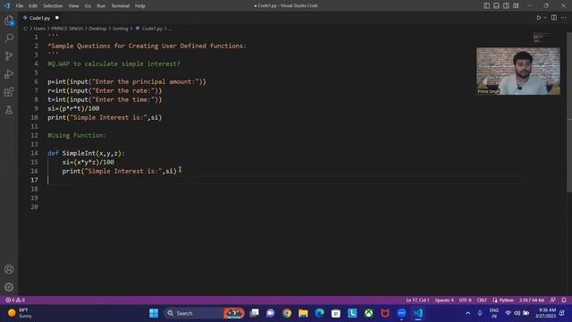 Easy Trick To Create User-Defined Function | Python Tutorials For Beginners