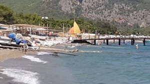 Пляж отеля Grand hotel Derin, Бельдиби, Турция
