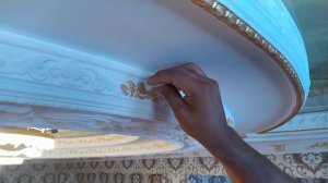 Как бистро покрасить ПЛИНТУС ЗОЛОТО. MOULDING best paint.