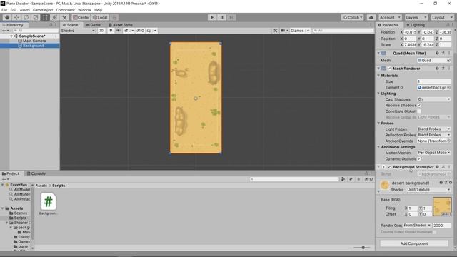 Scroll Background in 2dGame- Plane Shooter Game Part2