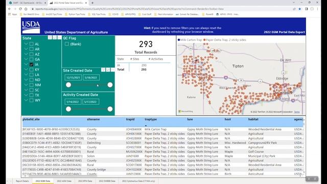 Data QA/QC: PowerBi - APHIS GIS Portal