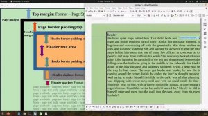 Top elements in a page in LibreOffice Writer