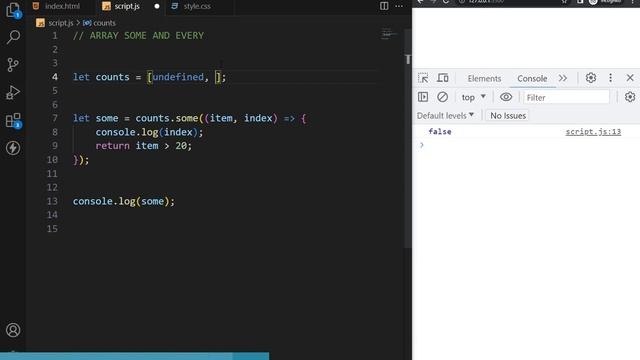 Javascript Array Some and Every Methods