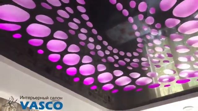 Резной натяжной потолок на кухне. смотреть онлайн