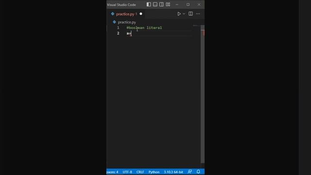 66 +TRUE BOOLEAN LITERAL #python #pythonforbeginners #codingshortvideo #learnpython