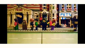 Лего овтобусная остоновка (bus stop) или зелёные человечки