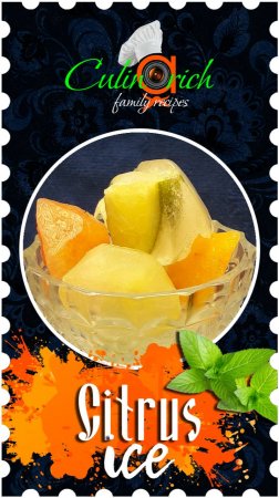 Citrus juice ice - right recipe from «Culinarich»