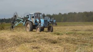 работа граблей ворошилок OGR 6,3м Россия(навесные)