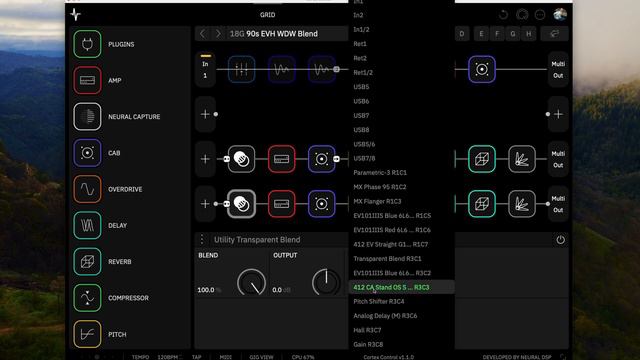 Neural DSP Quad Cortex CorOS v3.0 Using Blend for Wet-Dry-Wet Presets