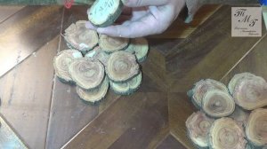 Идея для подарка к 8 -му марта. Подставки под горячее из спилов веток. DIY