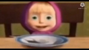 Маша сидит и говорит мемные звуки