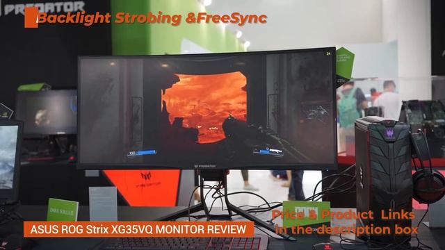 ✅ASUS ROG Strix XG35VQ Review: 3440×1440 100Hz FreeSyncUltraWide Curved Gaming Monitor смотреть онлайн