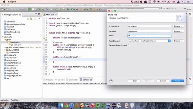 JavaFX Java GUI Tutorial [3] - The Main Class - ENGLISH смотреть онлайн