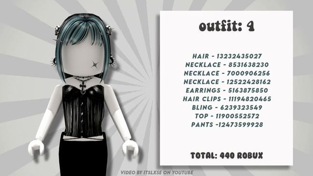 goth/grunge/punk roblox outfits! w/ CODES & LINKS | itslxse ♡ смотреть онлайн