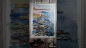 Как нарисовать каменистый берег. Ладожские шхеры
