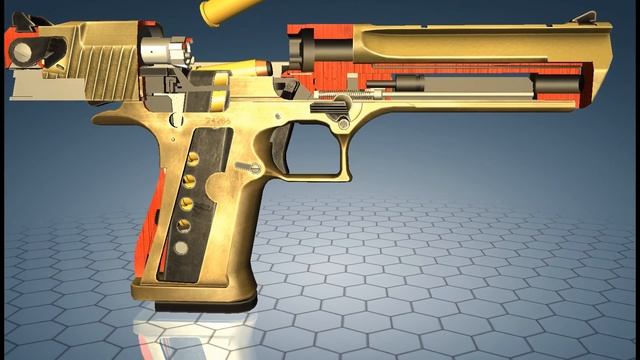 How A Desert Eagle Pistol Works | 3D Animation