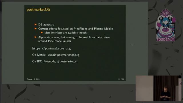 FOSDEM 2020 postmarketOS and Maemo Leste: Status of Linux on the smartphone смотреть онлайн
