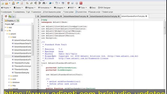 Adianti Studio como atualizar o FrameWork e o Template смотреть онлайн