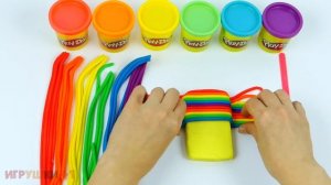 DIY Making Play-Doh Rainbow Ice Cream Popsicles