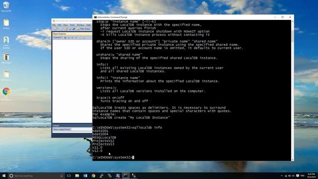 Microsoft SQL Server Management Studio Part 1 - Setup a LocalDB server instance using sqllocaldb смотреть онлайн