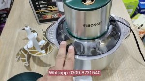 Bosch 5L meat and Vegetable Chopper, double speeds, double blades and mixer tool knife, heavy duty