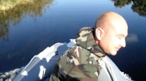 Буксировка лагом на ПВХ лодке мотор sea pro 9.8