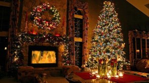 Relaxing Christmas Jazz Music Without Words 🎄 Cozy Christmas Space With Fire Exploding 🔥