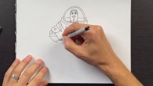 How to Draw BUZZ LIGHTYEAR Toy Story - Cute Easy Steps Learn