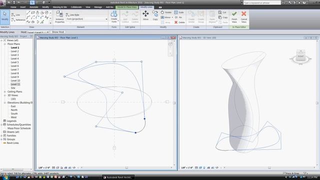 Massing Study in Revit Architecture 2010 (July 7, 2009) смотреть онлайн